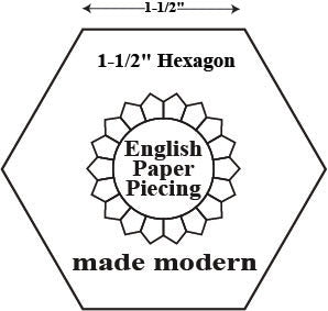 English Paper Piecing Made Easy | Templates for Hexagon 1-1/2"