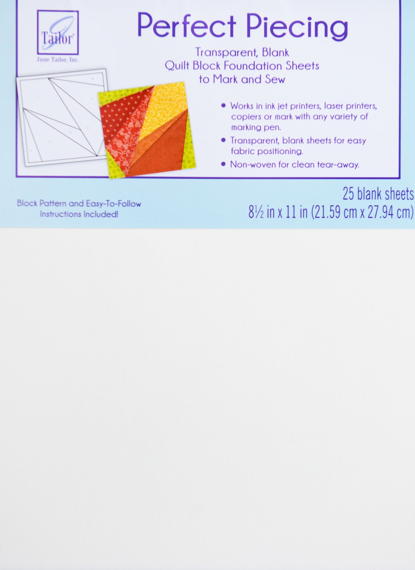 June Tailor's Perfect Piecing creates an appliqué placement guide