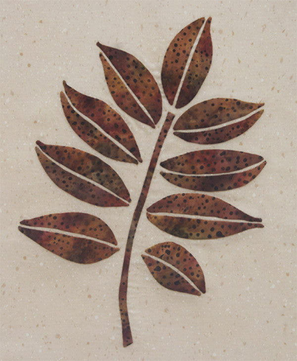 Walnut Leaf pattern on a light background fabric