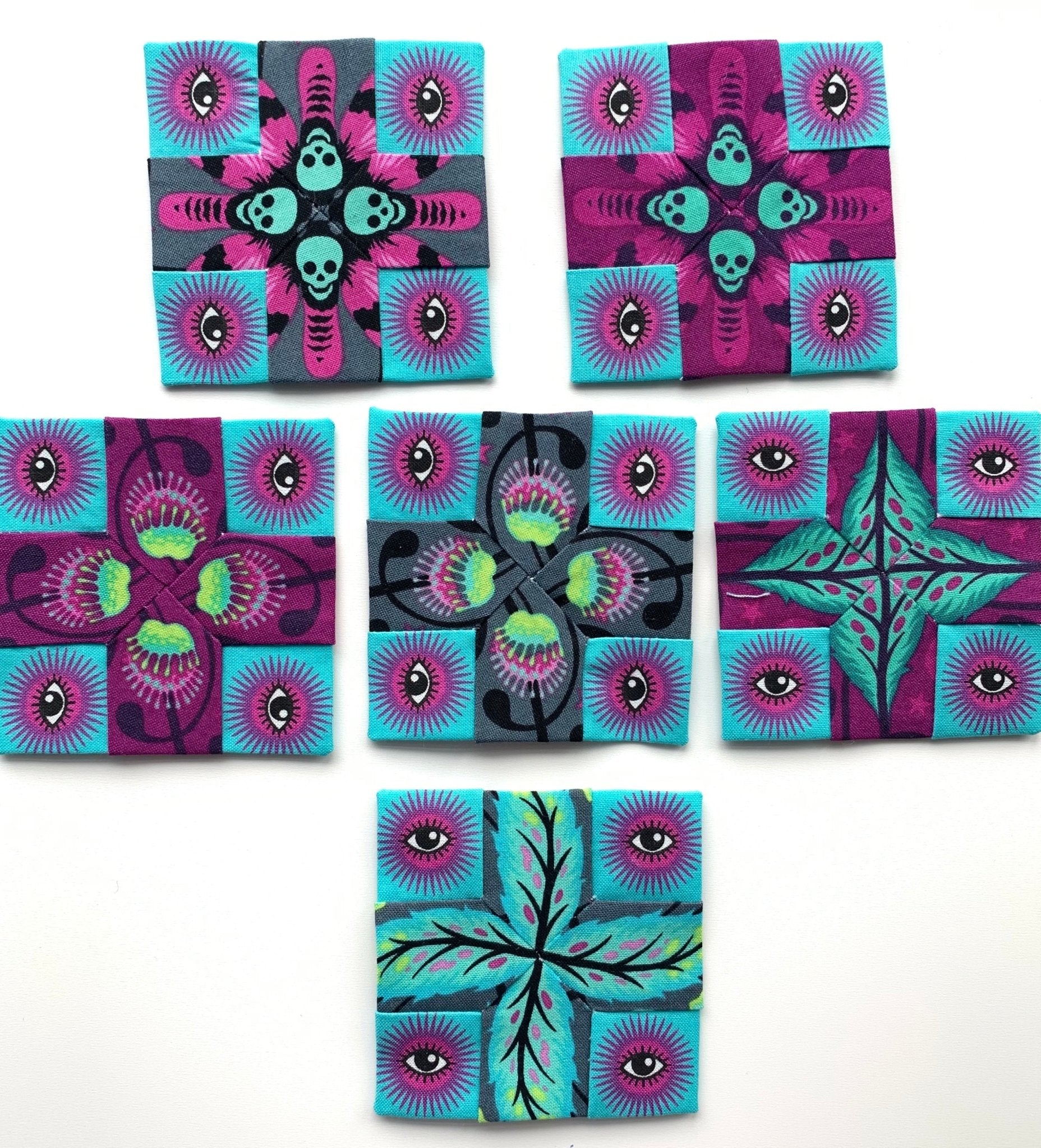 English Paper Piecing Made Modern | Templates for 1" Houses and 1" Squares - Sewforever