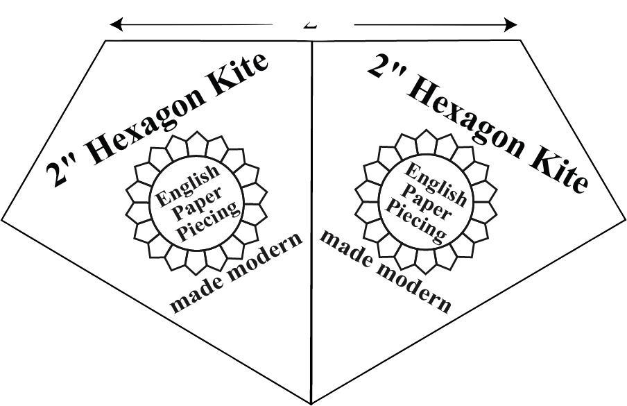 English Paper Piecing Made Easy | Templates for 2" Hexagon Kite  measurment- Sewforever