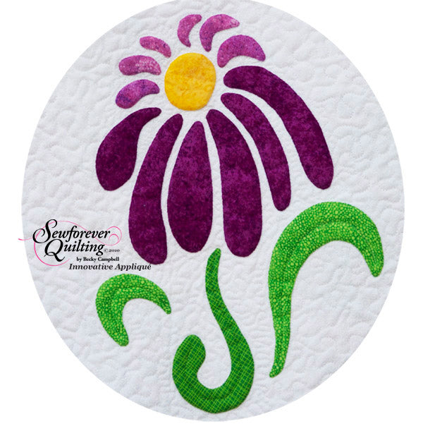 Sew Simple Innovative Appliqué Flower Quilt Pattern | Cone Flower