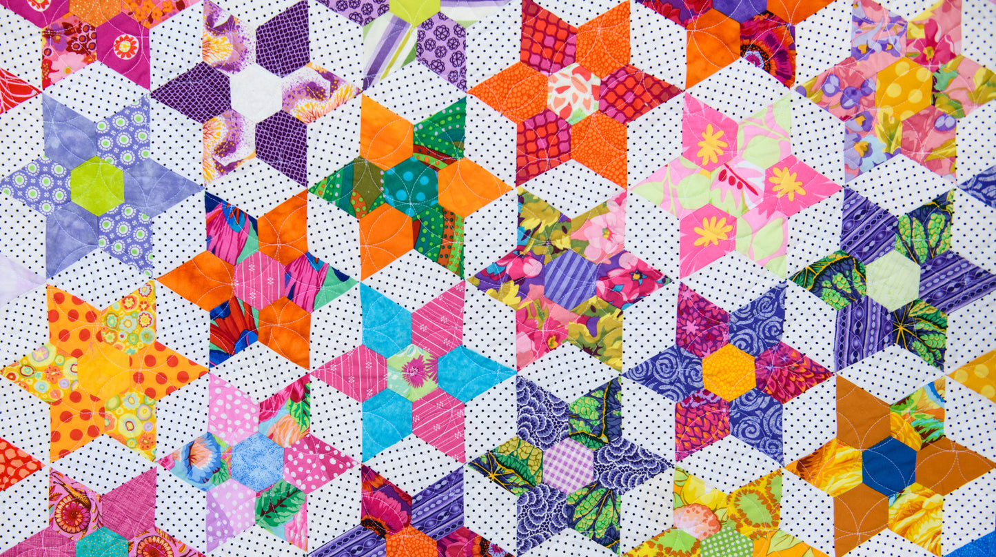 English Paper Piecing Made Easy Daisy Chain quilt