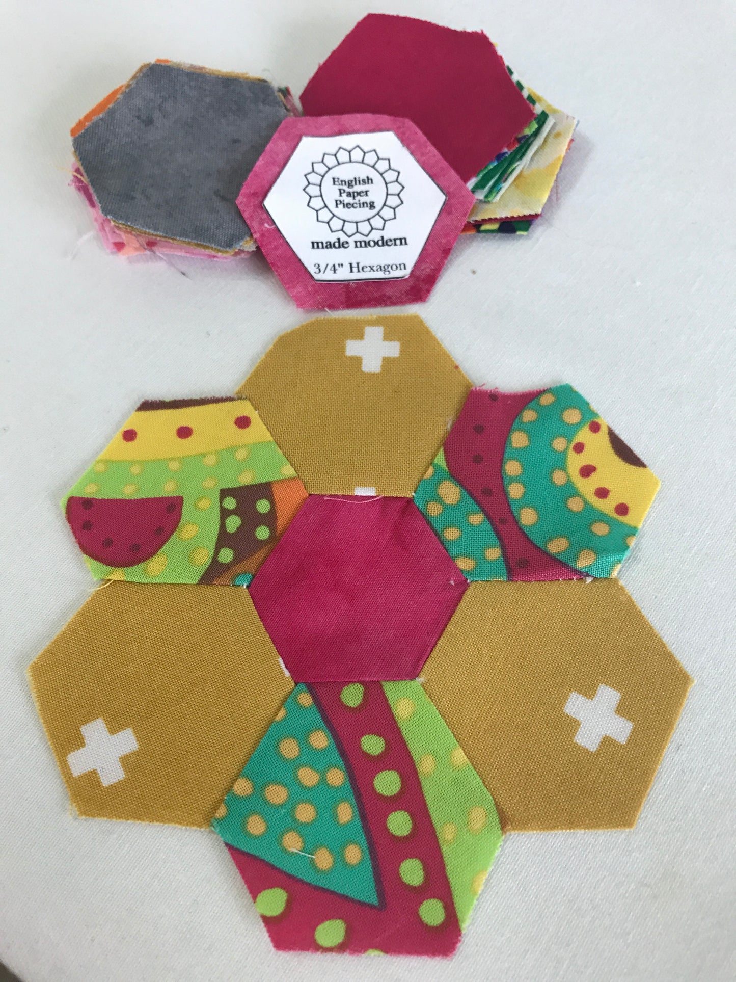 English Paper Piecing Made Modern Hexagons 3/4"