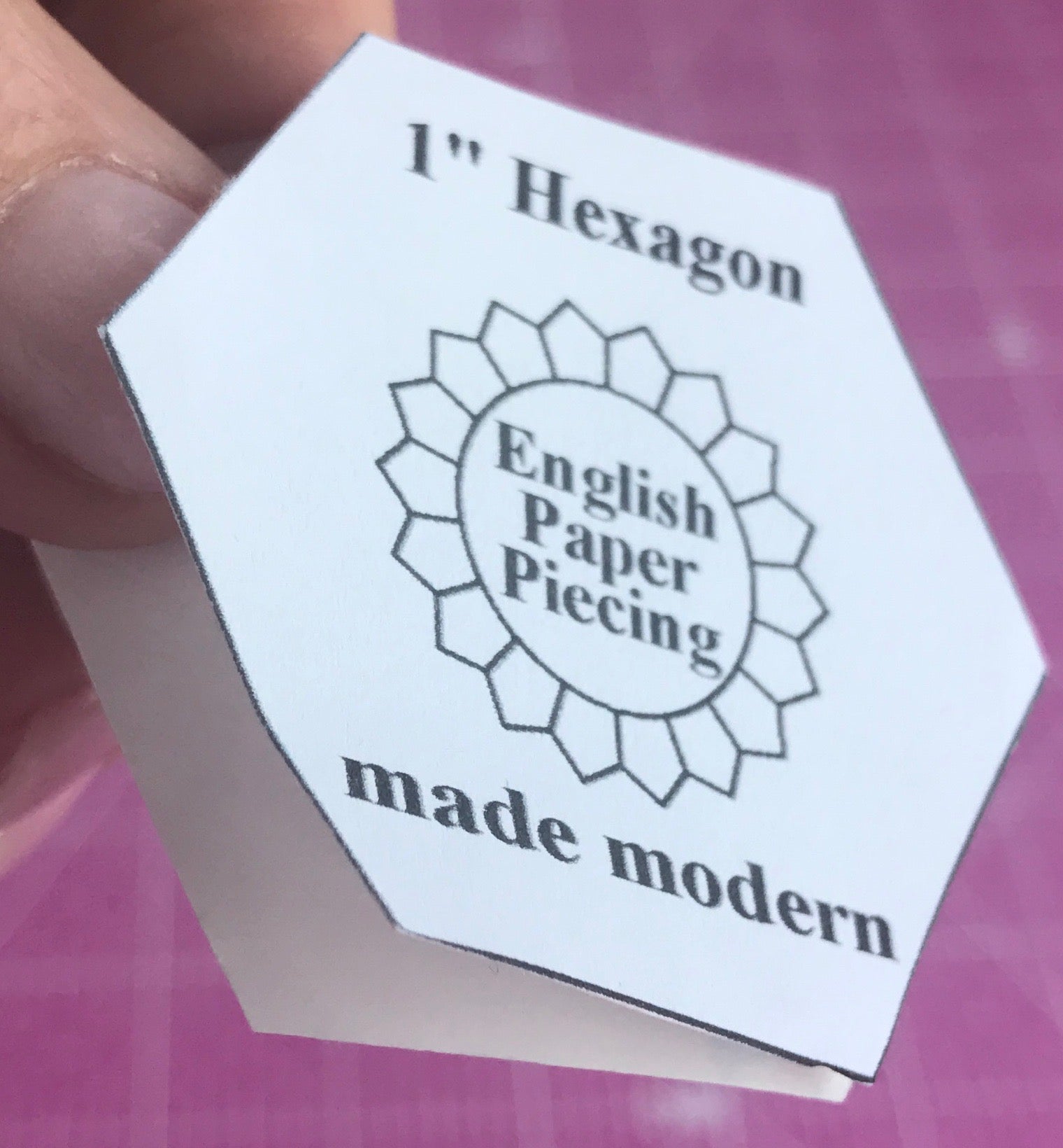 Peel paper backing English Paper PIecing Made Modern