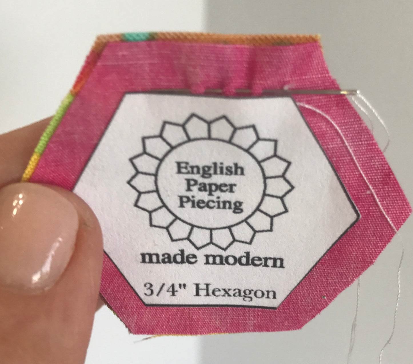 English Paper PIecing Made Modern straight stitch by hand